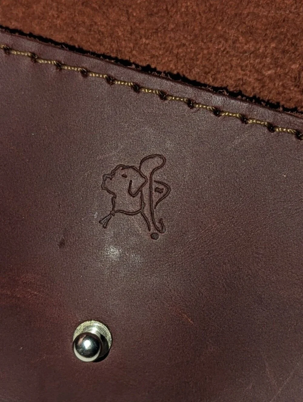 Saddleback Dark Brown Leather Belt Pouch Wallet with Snap Tab Closure